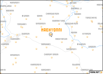 map of Maehyŏn-ni