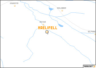 map of Mælifell