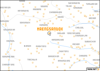 map of Maengsandŏk