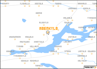 map of Mäenkylä