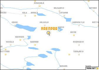 map of Mäenpää