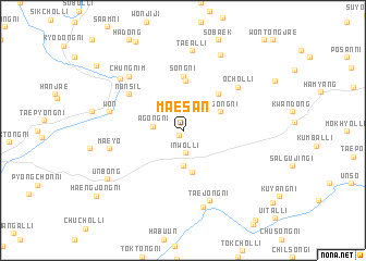 map of Maesan