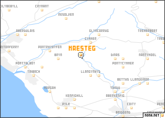 map of Maesteg
