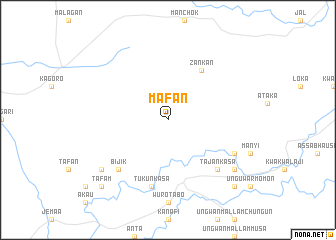 map of Mafan