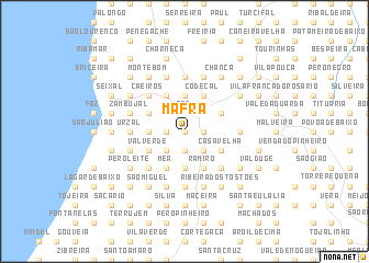 map of Mafra