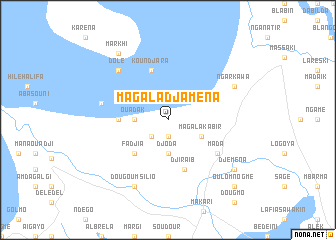 map of Magala Djaména