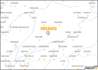 map of Màgaung