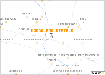 map of Magdalena la Tetela