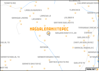 map of Magdalena Mixtepec