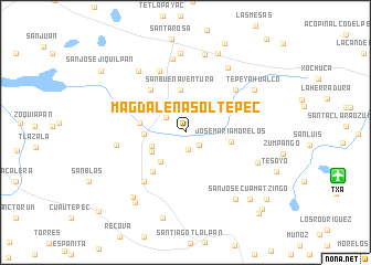 map of Magdalena Soltepec