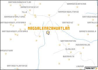map of Magdalena Zahuatlán