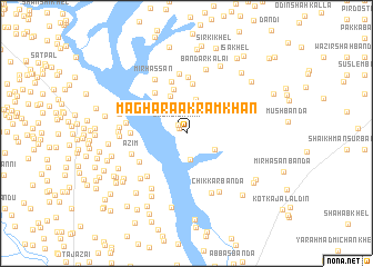 map of Maghāra Akram Khān