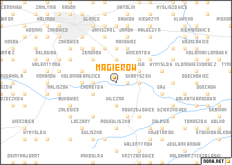 map of Magierów