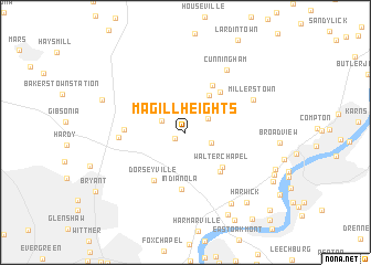 map of Magill Heights