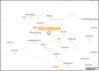 map of Māgī Mordeh