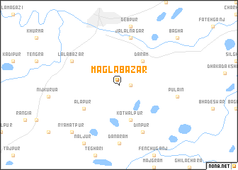 map of Magla Bāzār