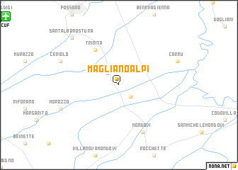 map of Magliano Alpi