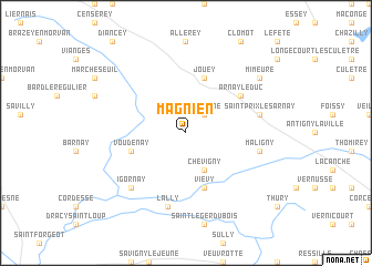 map of Magnien