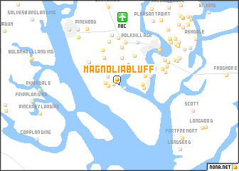 map of Magnolia Bluff