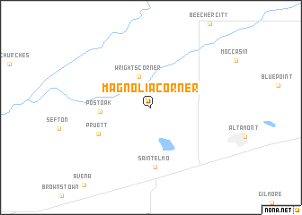 map of Magnolia Corner