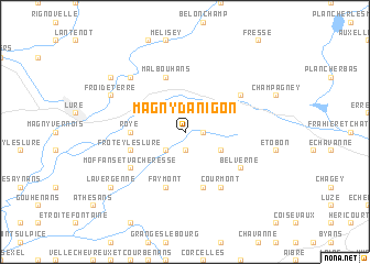 map of Magny-dʼAnigon