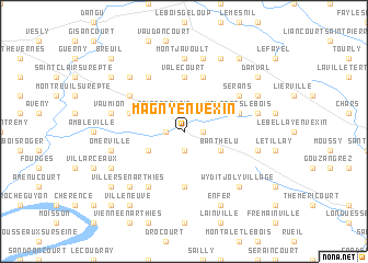 map of Magny-en-Vexin