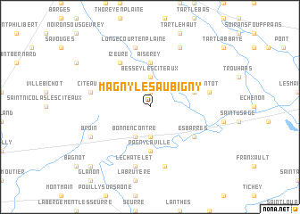 map of Magny-lès-Aubigny