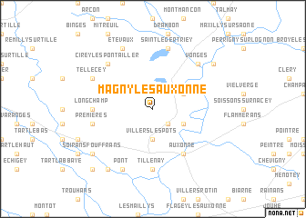 map of Magny-lès-Auxonne