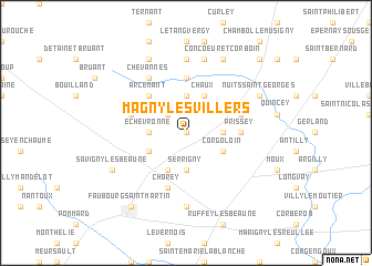 map of Magny-lès-Villers