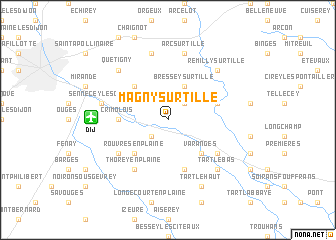 map of Magny-sur-Tille