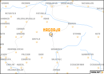 map of Măgoaja