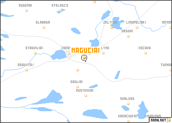 map of Magučiai