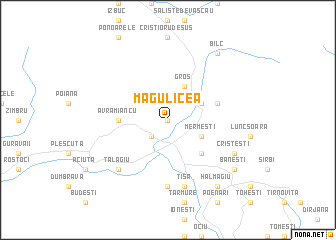 map of Măgulicea