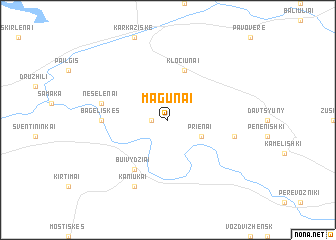 map of Magūnai