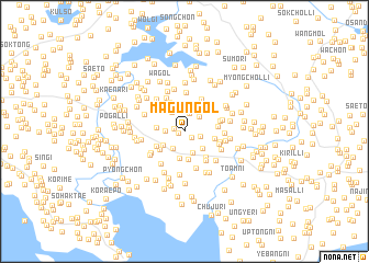 map of Magŭn-gol