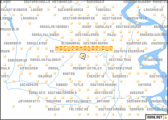 map of Māgura Mādārīpur