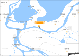 map of Măgureni