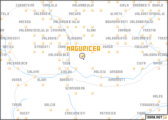 map of Măguricea