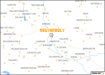 map of Magyarbóly