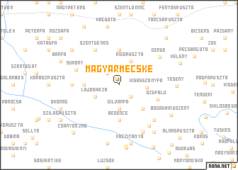 map of Magyarmecske