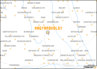 map of Magyaróvölgy