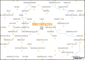 map of Magyarszék