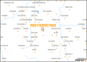 map of Magyigon Myauk