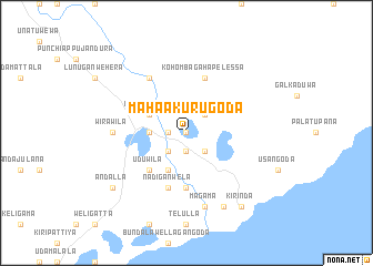 map of Maha Akurugoda