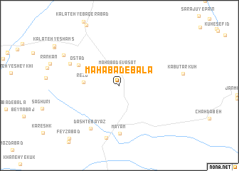 map of Mahābād-e Bālā
