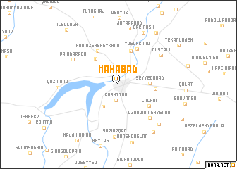 map of Mahābād