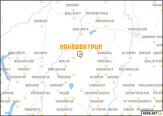 map of Mahabbatpur