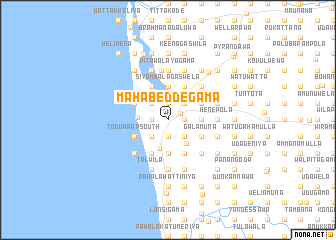 map of Mahabeddegama