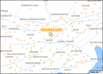 map of Mahab Khān