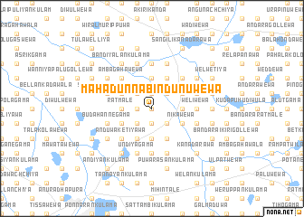 map of Maha Dunnabindunuwewa